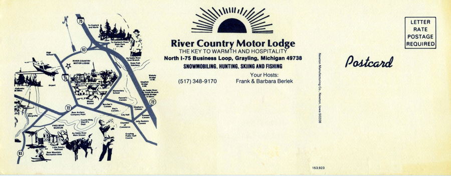 River Country Motor Lodge - Vintage Postcard